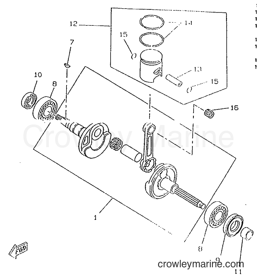 1995 Scooter CW50RS - CW50RS (4TD1) [999] - CRANKSHAFT & PISTON