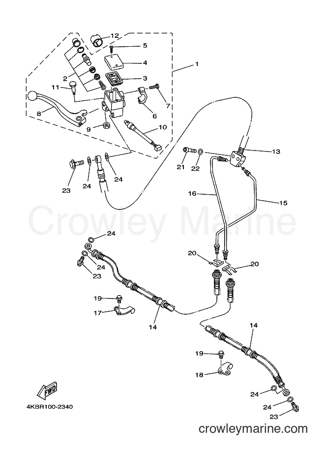 2003 ATV YFM350FW-X - YFM350FW-X (4KBW) [010] - FRONT MASTER CYLINDER