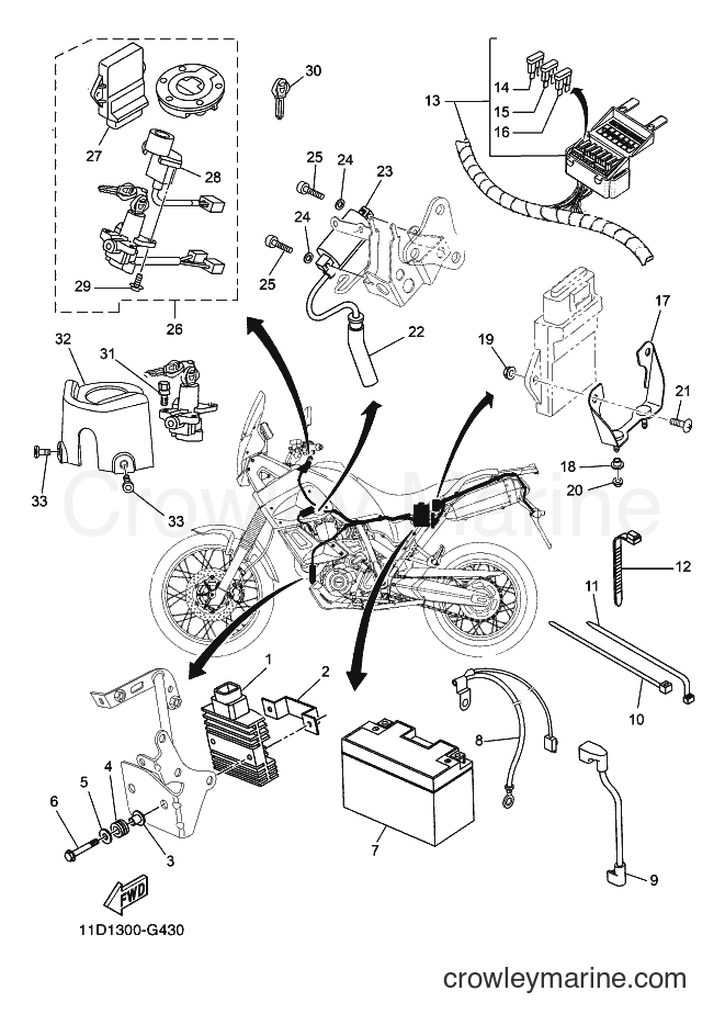 2010 Dirt Bike XT660Z - XT660Z (11D4) [030] - ELECTRICAL 1