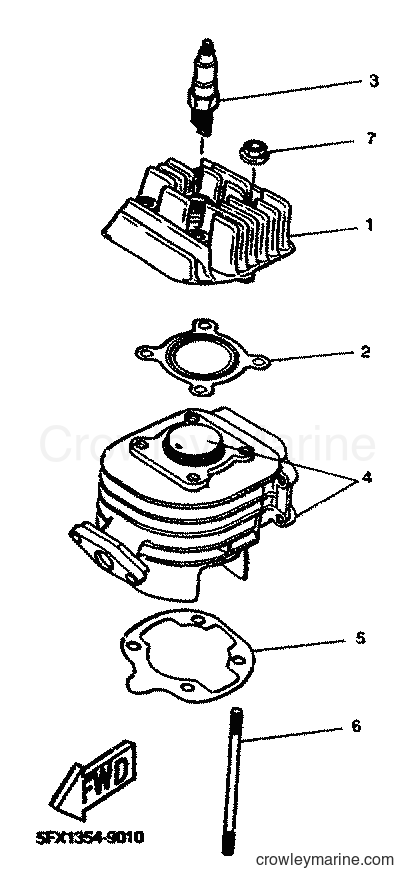 2001 Scooter EW50 - EW50 (5LH3) [010] - CYLINDER