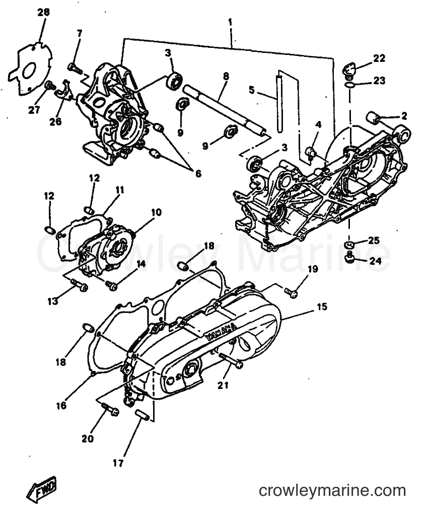 Yamaha Motors YN50 (5BW1) [010] - CRANKCASE