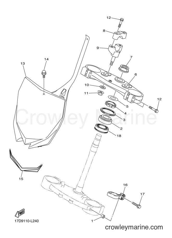 2012 Dirt Bike YZ250F - YZ250F (17DA) [010] - STEERING