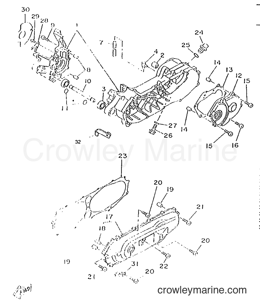 1996 Scooter CW50RSP - CW50RSP (4WS1) [999] - CRANKCASE