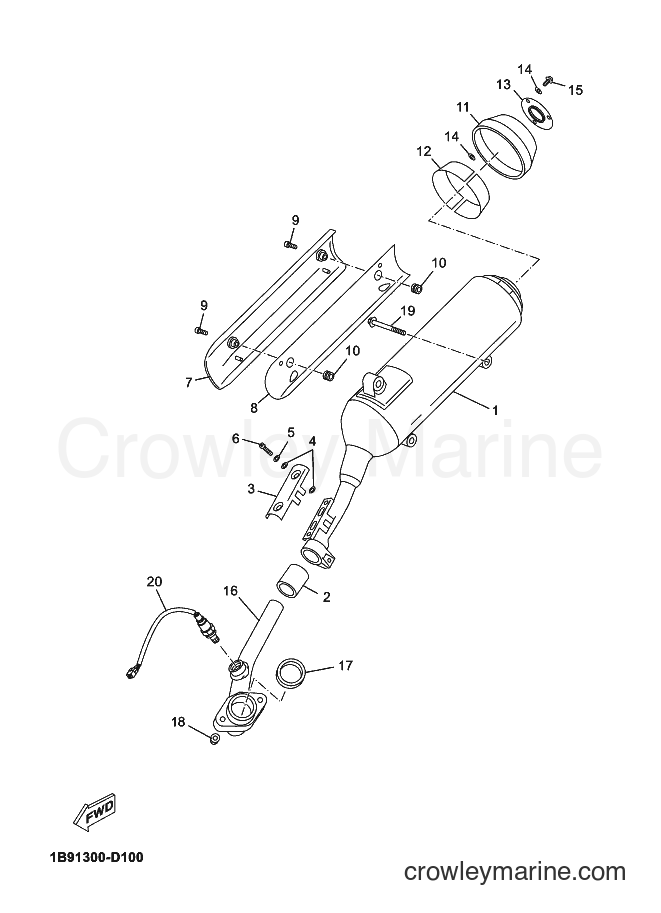 2013 Scooter YP125R - YP125R (2ABA) [060] - EXHAUST