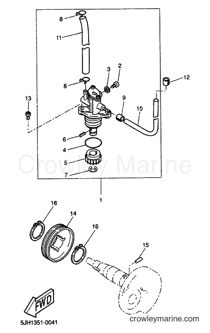 2000 Scooter CW50 - CW50 (5MS1) [010] - OIL PUMP