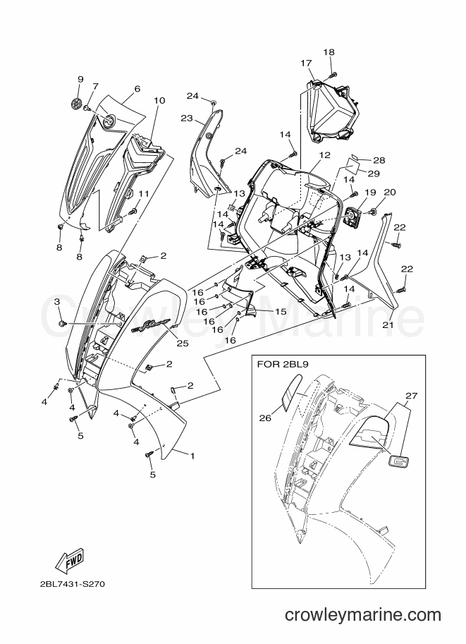 2017 Street Bike LTF125 - LTF125 (2BL8) [010] - LEG SHIELD