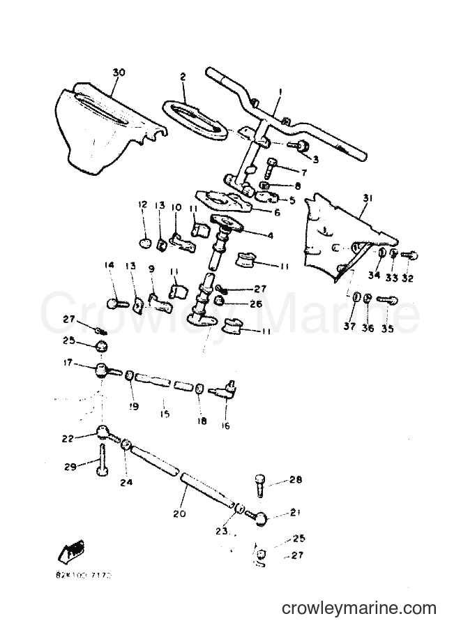 Yamaha Motors PZ480P (87F1) [010] - STEERING