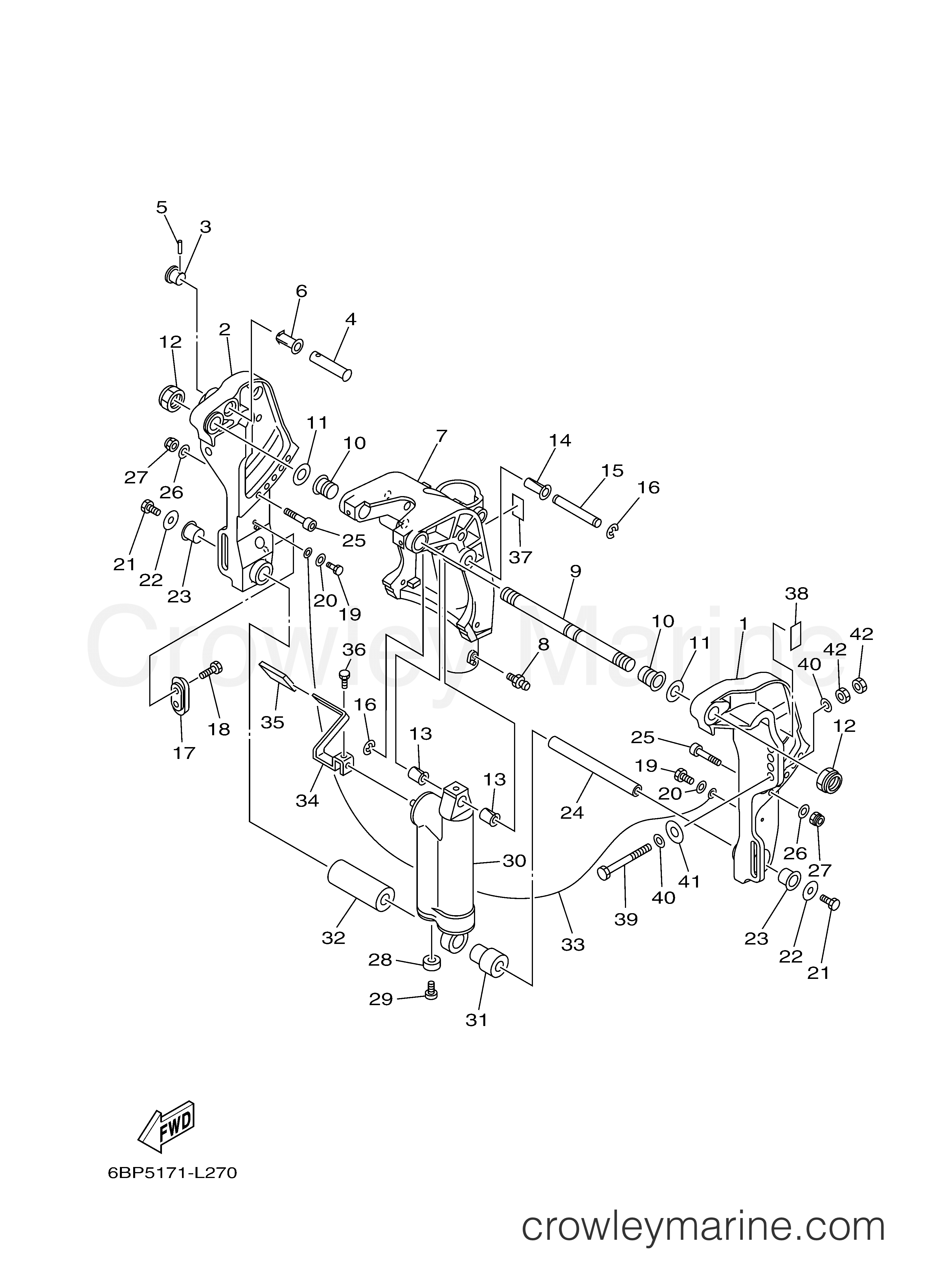 Yamaha Motors F25LMHB - BRACKET 1