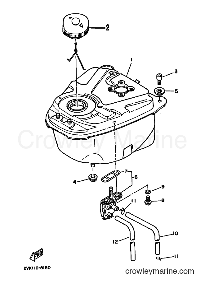 1989 Scooter CG50E - CG50E (2YT2) [010] - FUEL TANK