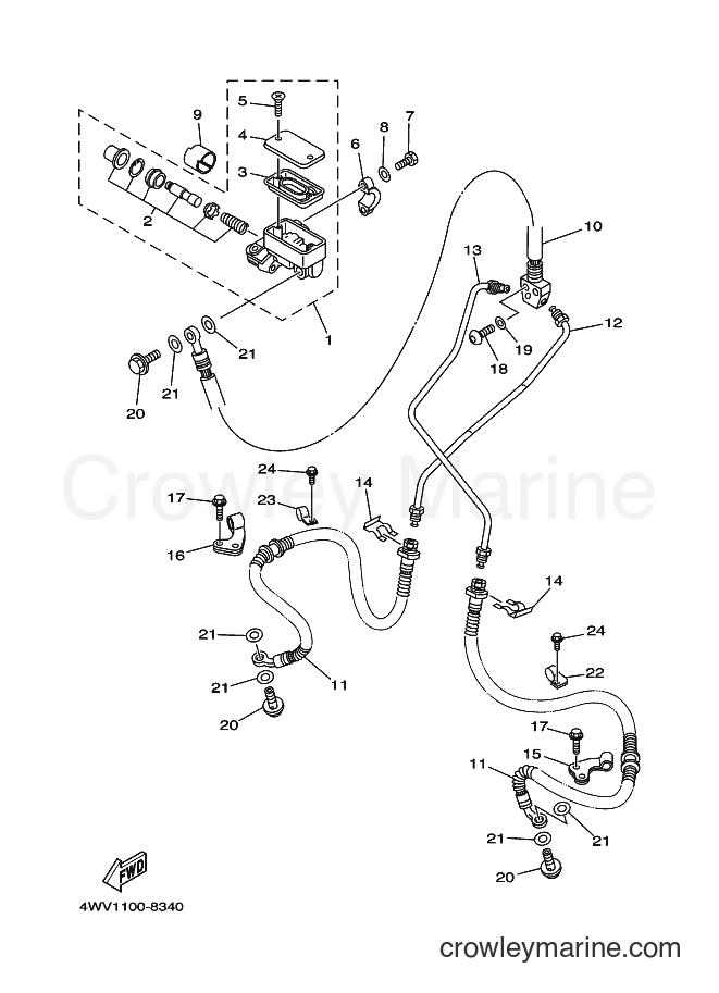 1998 ATV YFM600FWA - YFM600FWA (4WV2) [010] - FRONT MASTER CYLINDER