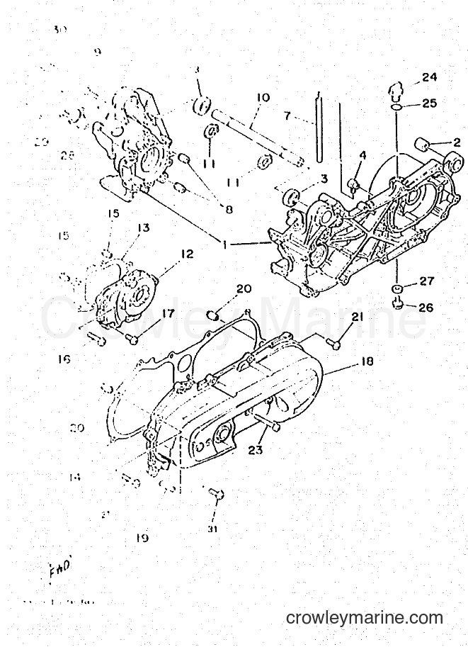 Yamaha Motors YM50 (4SY1) [010] - CRANKCASE