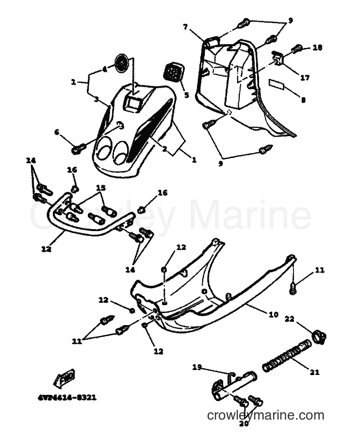 1999 Scooter YW100T - YW100T (5JY1) [010] - LEG SHIELD