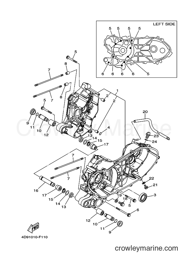 Yamaha Motors YP250 (4D97) [010] - CRANKCASE