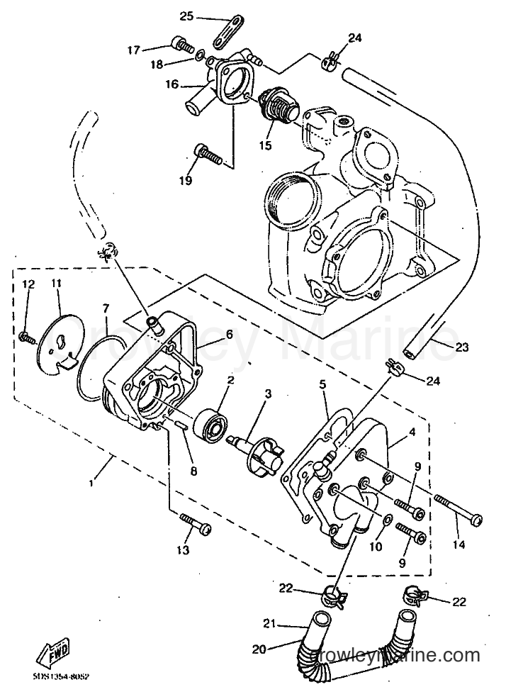 1999 Scooter YP125E - YP125E (5DS5) [010] - WATER PUMP