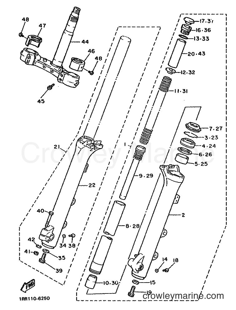 Yamaha Motors XV750 (3JL6) [010] - FRONT FORK