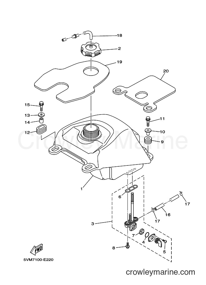 2006 ATV YFS200 - YFS200 (5VM8) [010] - FUEL TANK