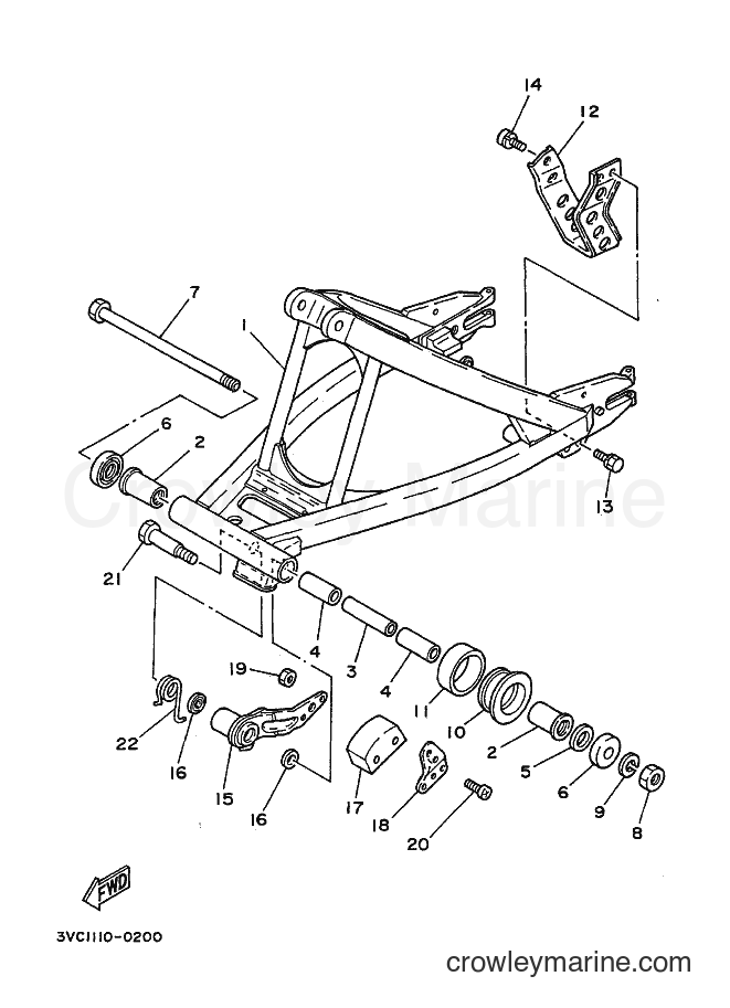 1991 Dirt Bike RT180 - RT180 (4BN1) [010] - REAR ARM