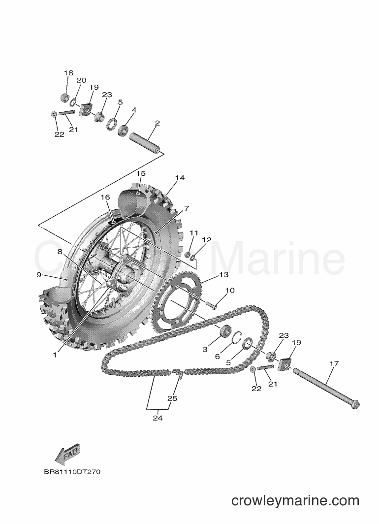 2018 Dirt Bike YZ65 - YZ65 (BR82) [010] - REAR WHEEL