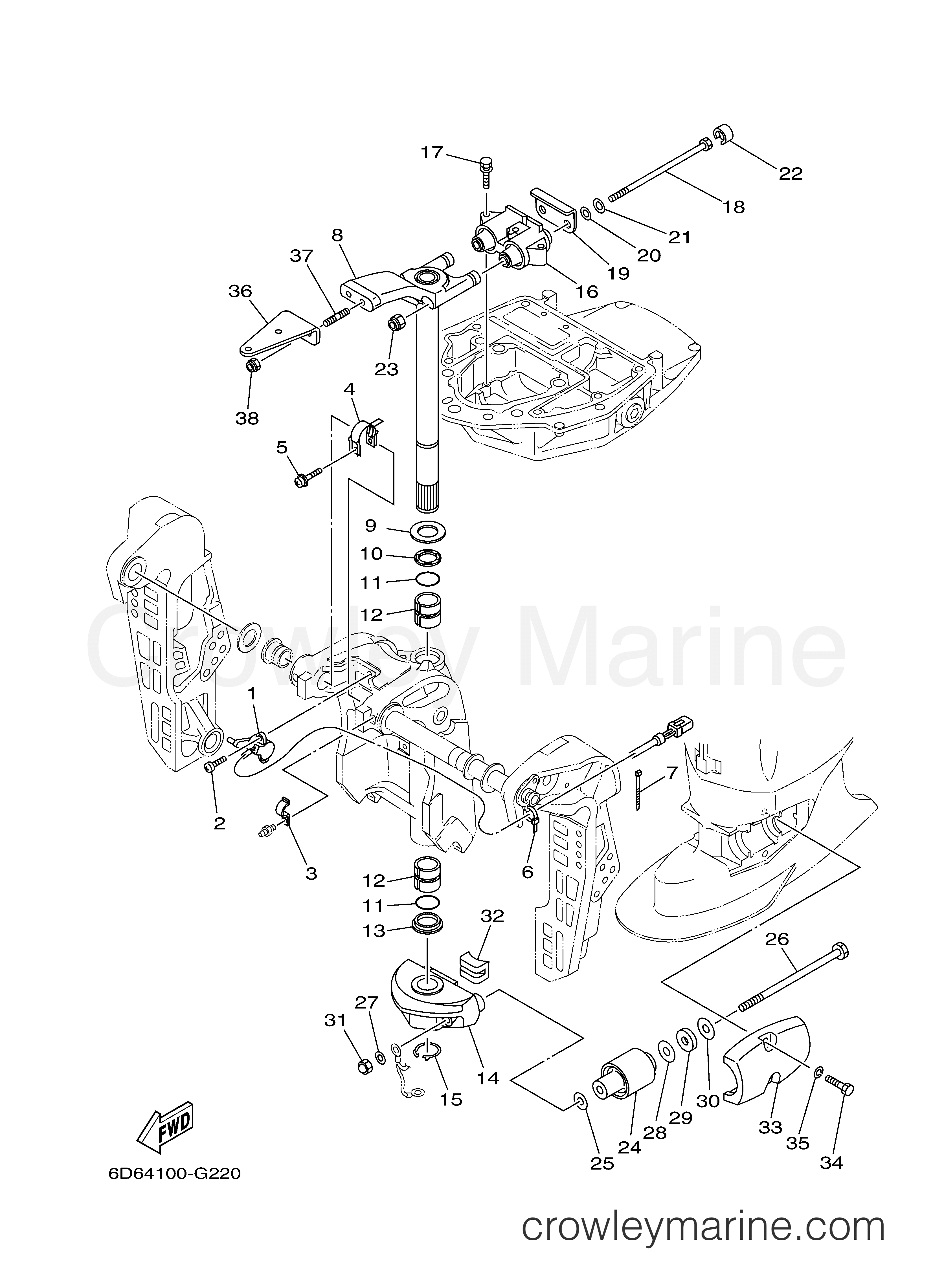 Yamaha Motors F90TXR - BRACKET 2