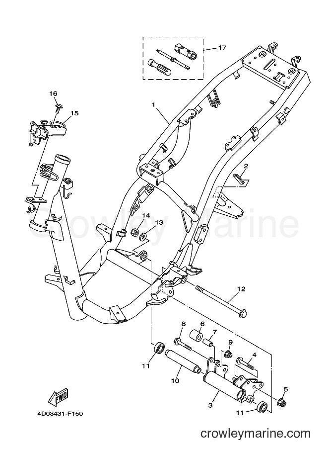 Yamaha Motors AF115C (1UB6) [010] - FRAME