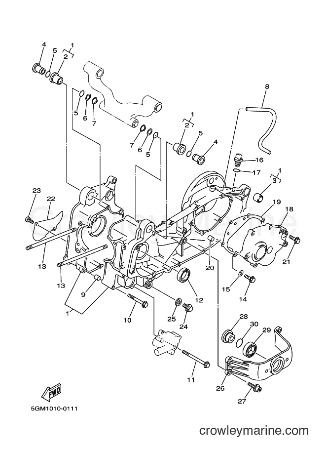 Yamaha Motors YP250 (5SJA) [010] - CRANKCASE