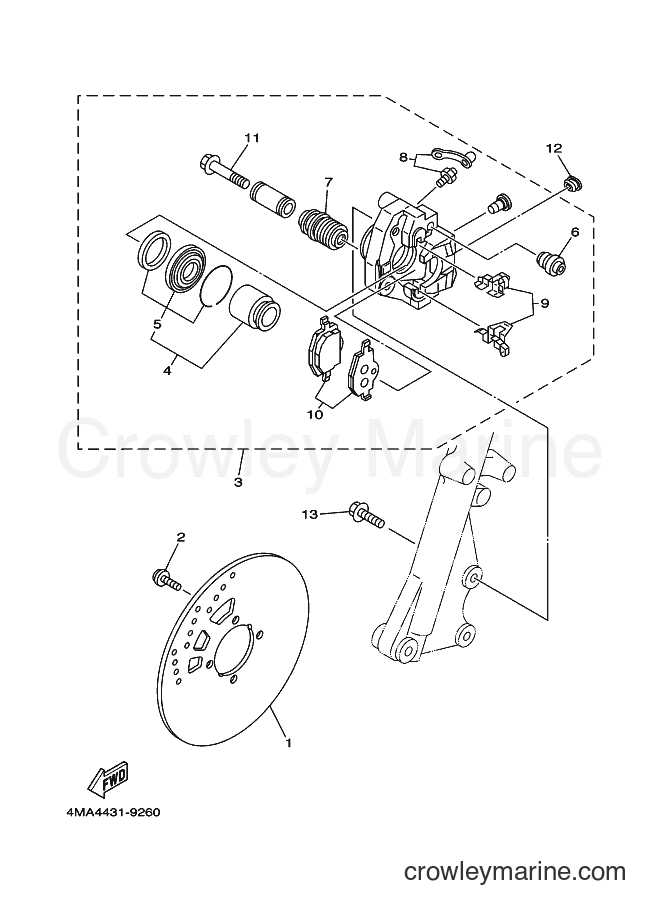 Yamaha Motors V120JR-S (4MA5) [010] - FRONT BRAKE CALIPER 2