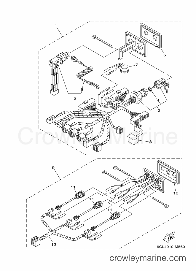 Yamaha Motors FL250DETX (6CH5) [110] - SWITCH & PANEL 5 (TRIPLE)