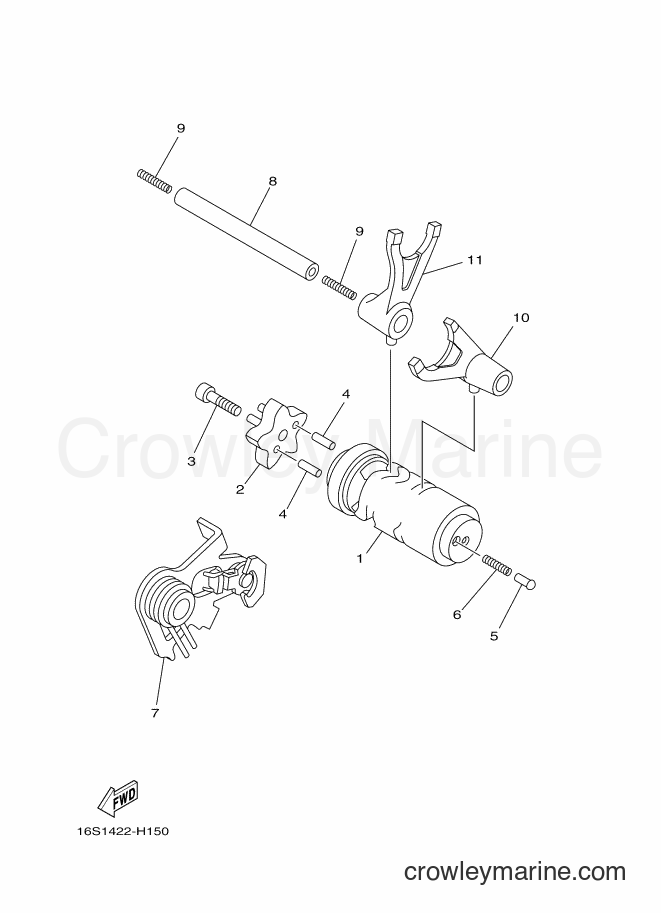 Yamaha Motors T115LSE (16S9) [010] - SHIFT CAM & FORK