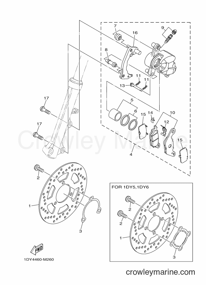 2013 Scooter T115FSEC - T115FSEC (1DY6) [010] - FRONT BRAKE CALIPER