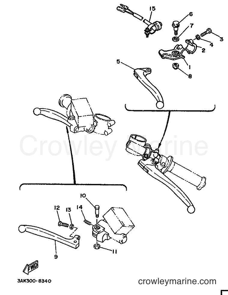 Yamaha Motors TZ250 (3AK1) [999] - HANDLE SWITCH & LEVER