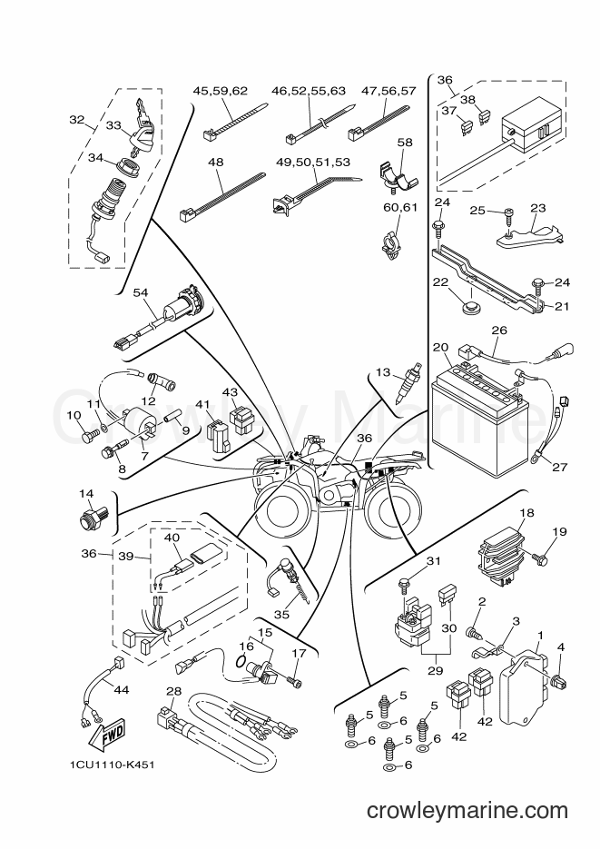 2012 ATV YFM450FWA - YFM450FWA (1CUC) [010] - ELECTRICAL 1