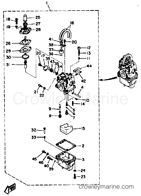 Yamaha Motors F9.9SJ - CARBURETOR