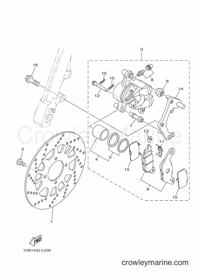 Yamaha Motors AT125F (1DC2) [010] - FRONT BRAKE CALIPER