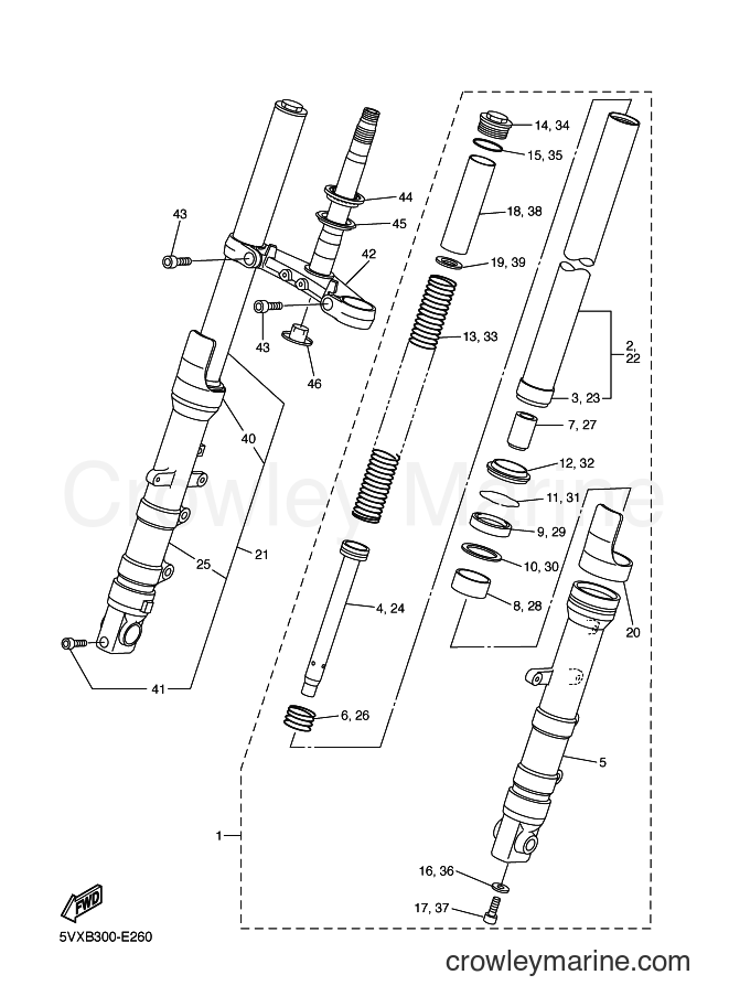 2006 Street Bike FZ6-SA - FZ6-SA (4P52) [040] - FRONT FORK