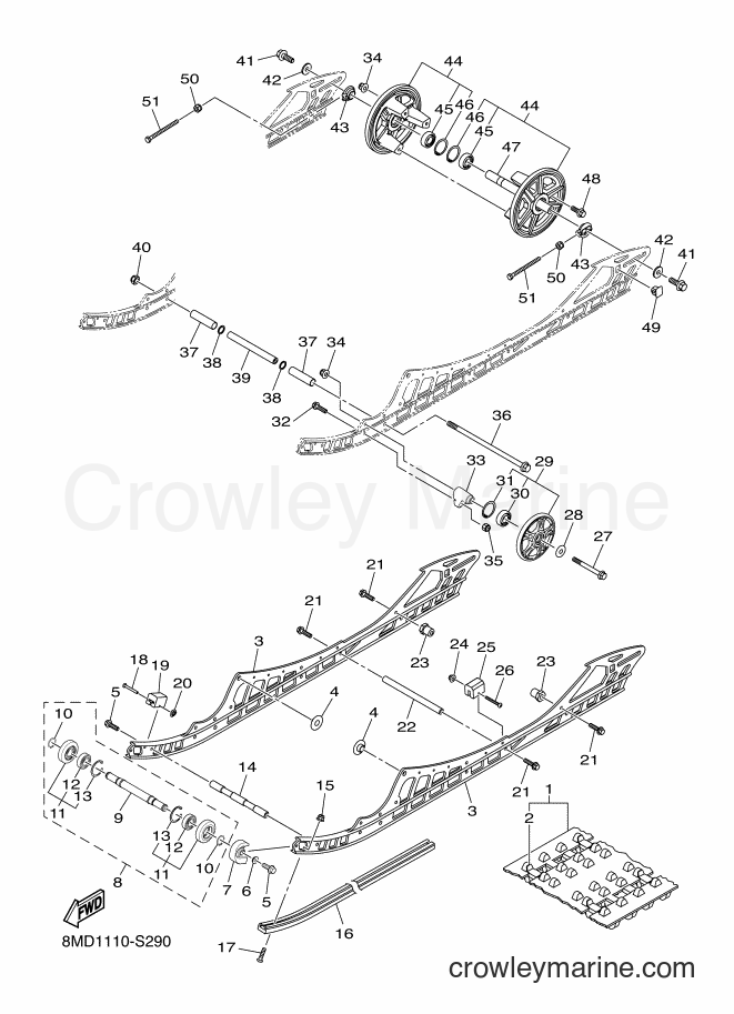 2017 Snowmobile SRS10XL41 - SRS10XL41 (8MD2) [010] - TRACK SUSPENSION 1
