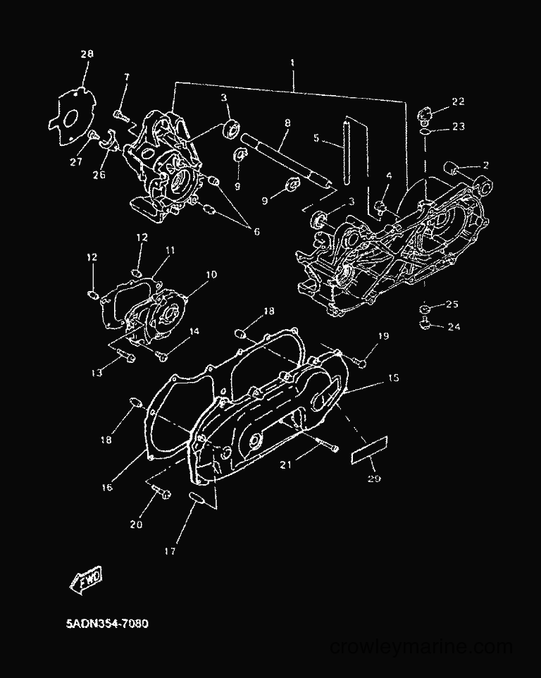 Yamaha Motors YN50 (5MR3) [010] - CRANKCASE