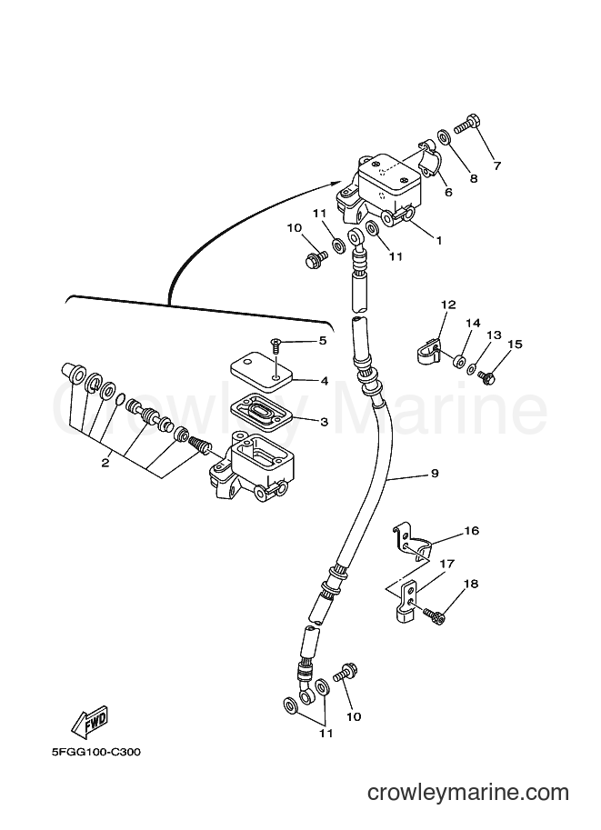 2004 Dirt Bike TT-R225 - TT-R225 (5FGJ) [010] - FRONT MASTER CYLINDER