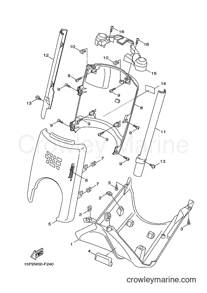 2007 Scooter XF50 - XF50 (15P2) [010] - LEG SHIELD