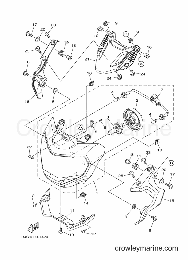 2018 Street Bike MT-07A - MT-07A (B4C6) [010] - HEADLIGHT