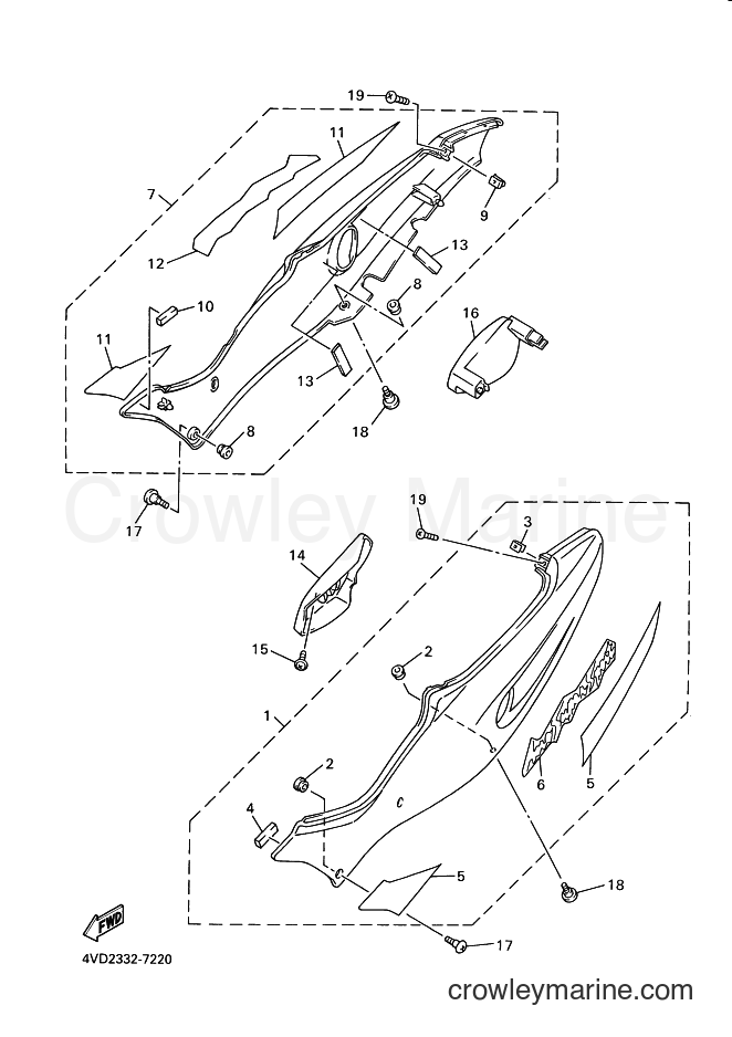 2000 Sport Bike YZF1000R - YZF1000R (4SV5) [070] - SIDE COVER