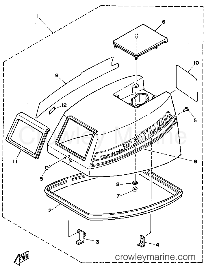 Yamaha Motors F9.9MSHS - TOP COWLING