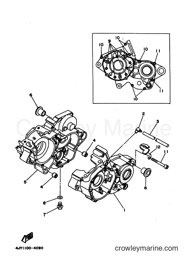 1994 Dirt Bike YZ125 - YZ125 (4JY3) [999] - CRANKCASE