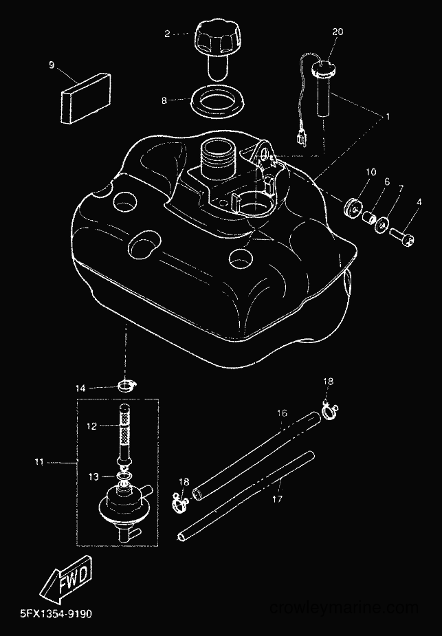 2000 Scooter CW50RS - CW50RS (5FXF) [010] - FUEL TANK