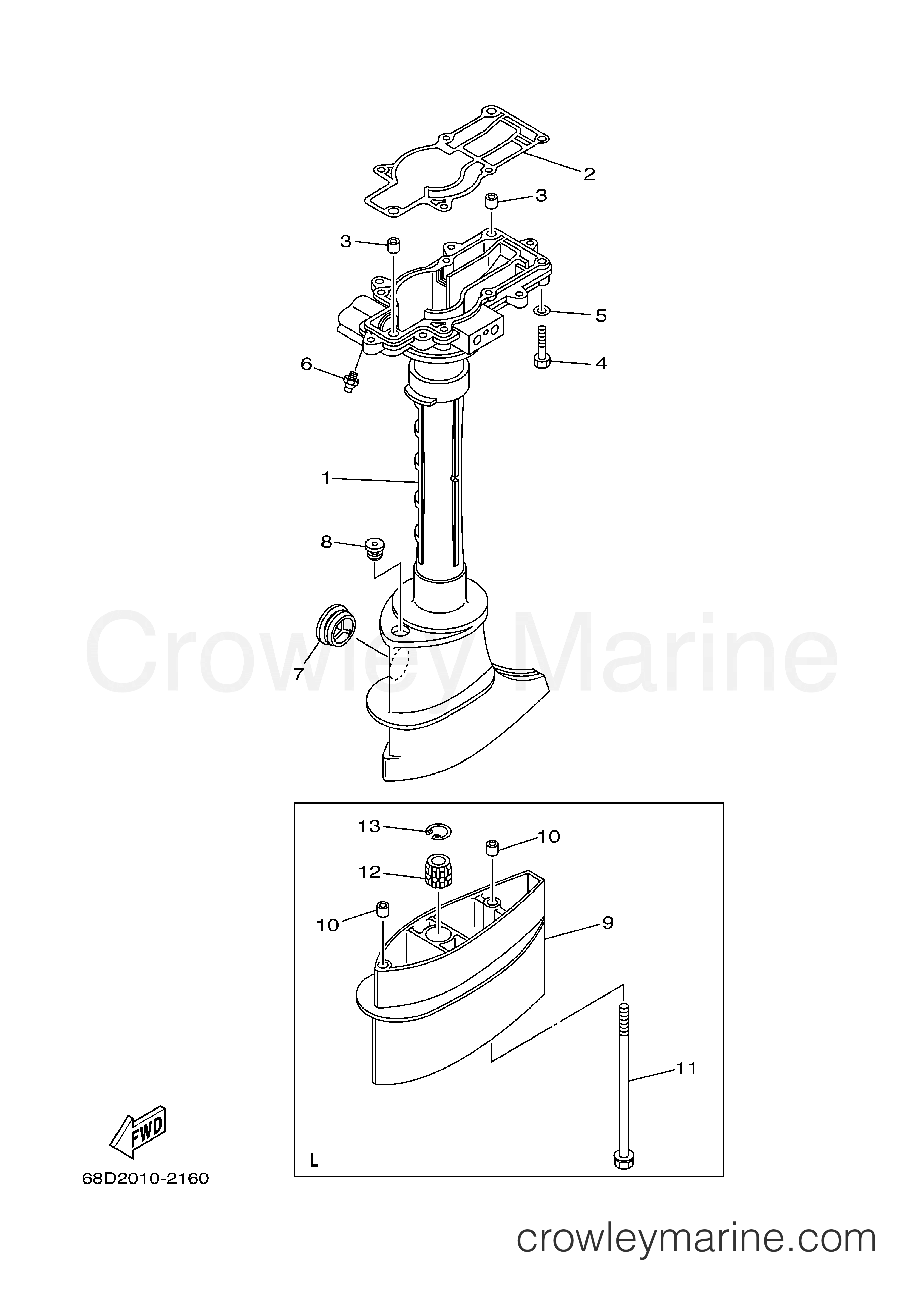 Yamaha Motors F4MSH - UPPER CASING