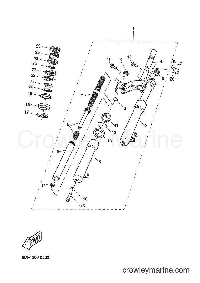 Yamaha Motors XN150 (5PR3) [010] - FRONT FORK