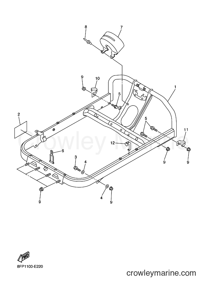 Yamaha Motors RX10 (8FP1) [020] - STEERING GATE