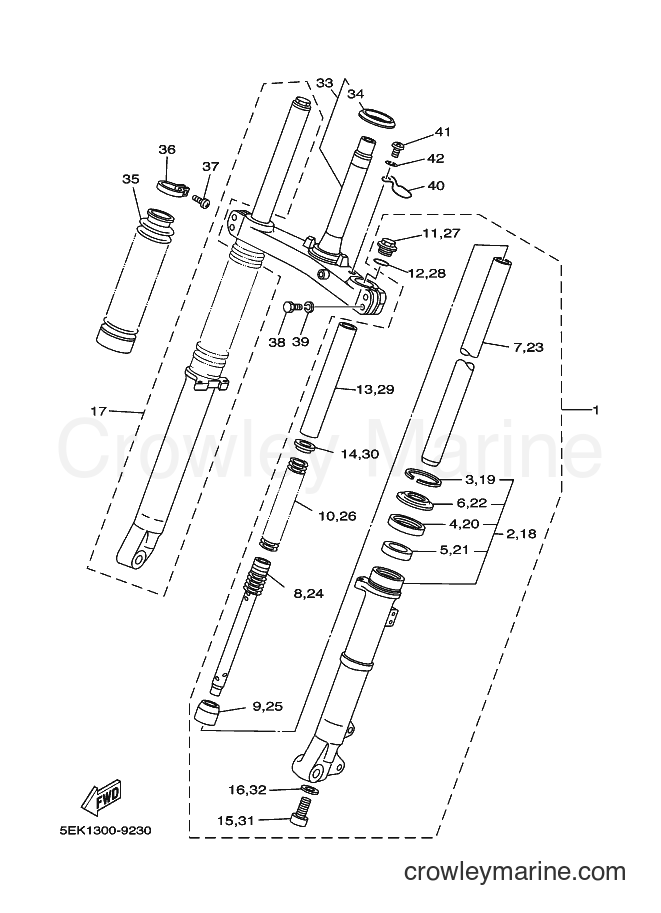 Yamaha Motors TW125 (5EK3) [030] - FRONT FORK