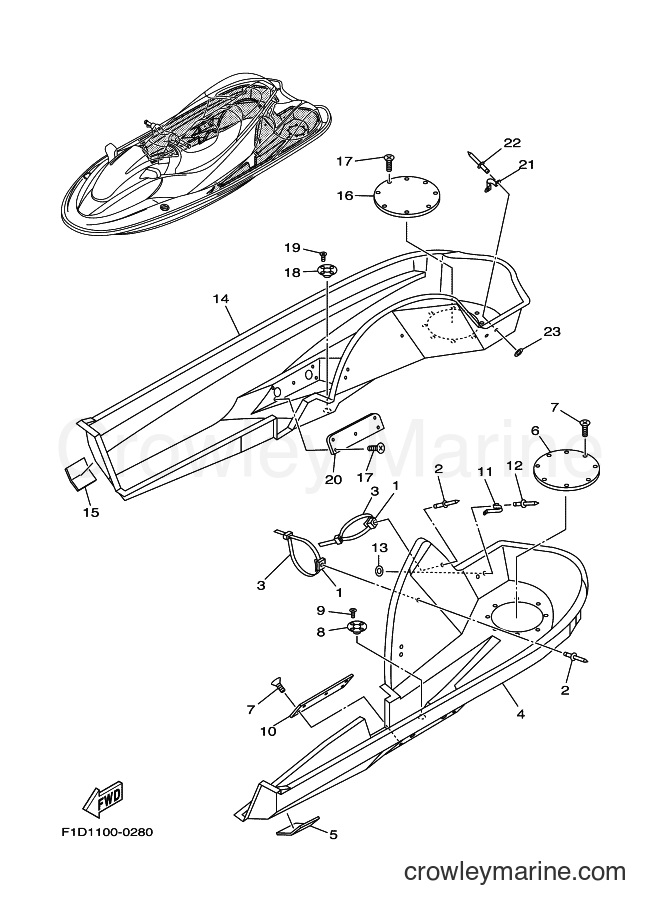 Yamaha Motors JET FOR SV1200 (68X1) [020] - STERN LOCKER