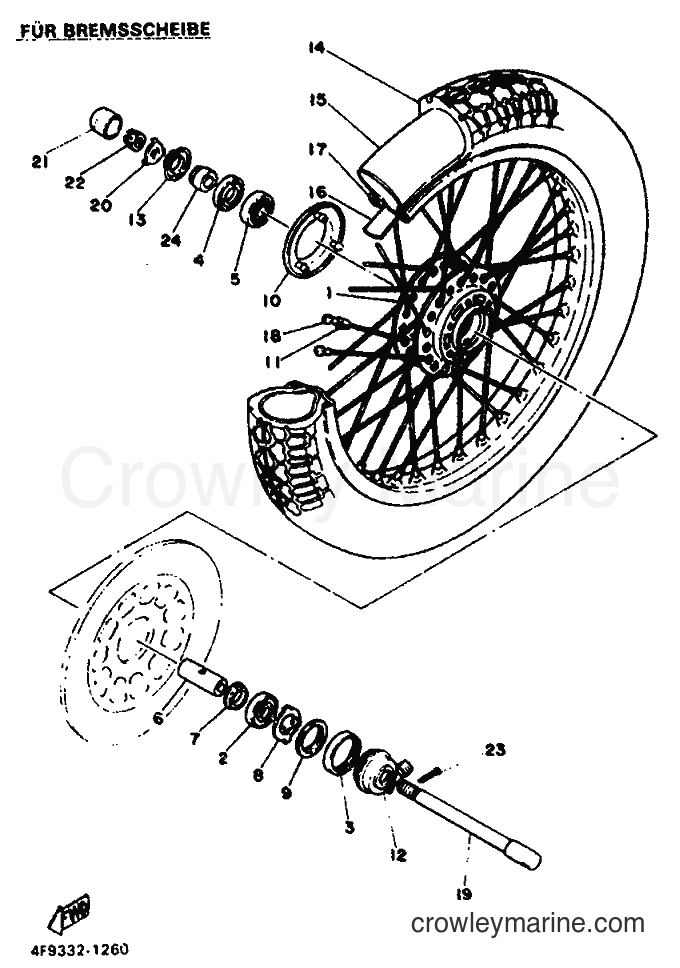 1987 Street Bike SR500 - SR500 (1RU) [999] - FRONT WHEEL