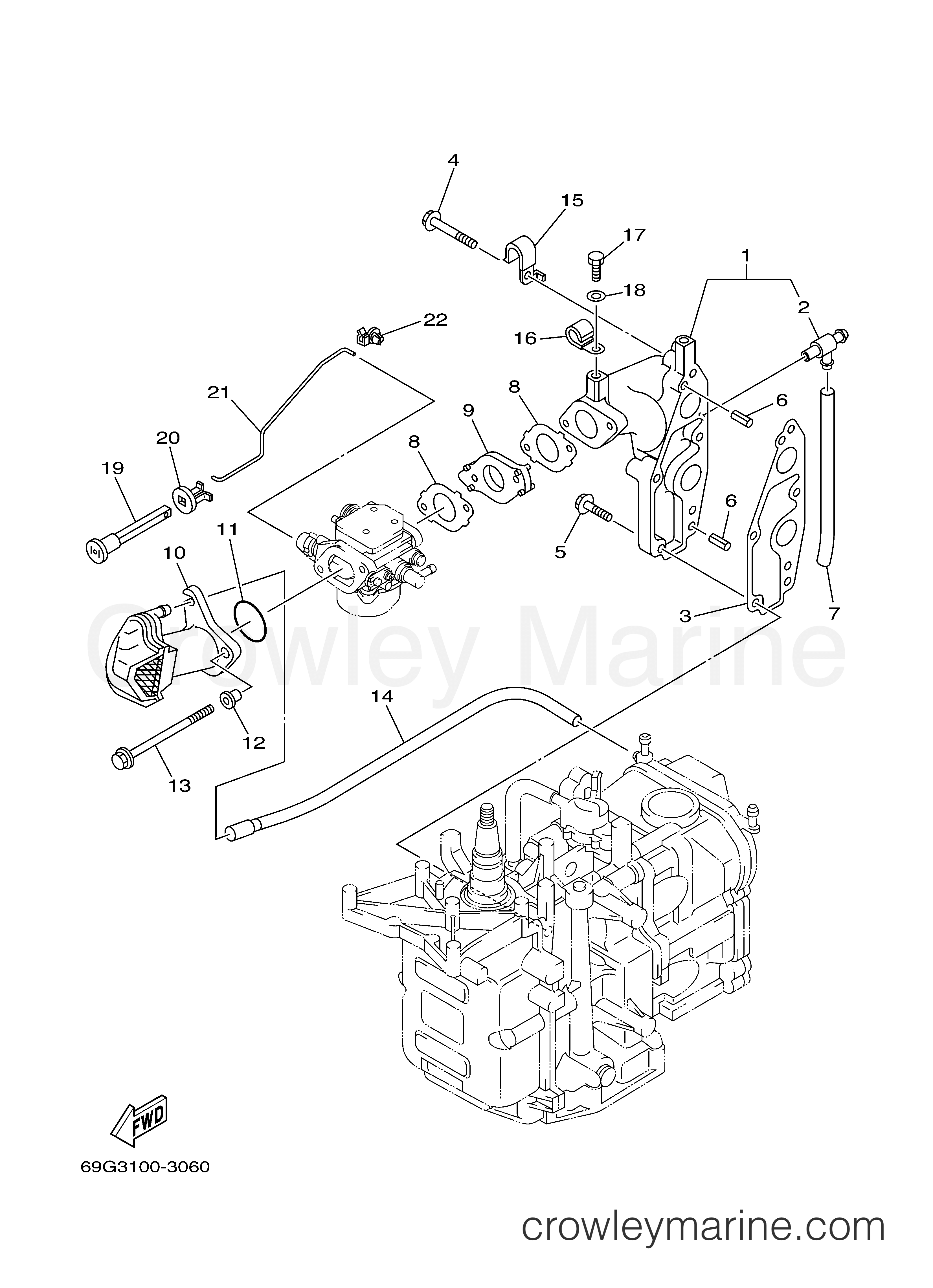 Yamaha Motors T8PXRB - INTAKE